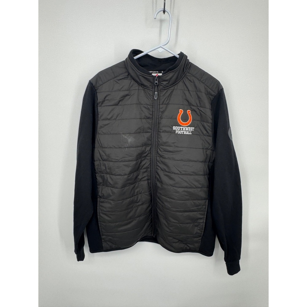 NWT BSN Sports South West Football Double Layer Jacket‎ Men's XL Black Full Zip